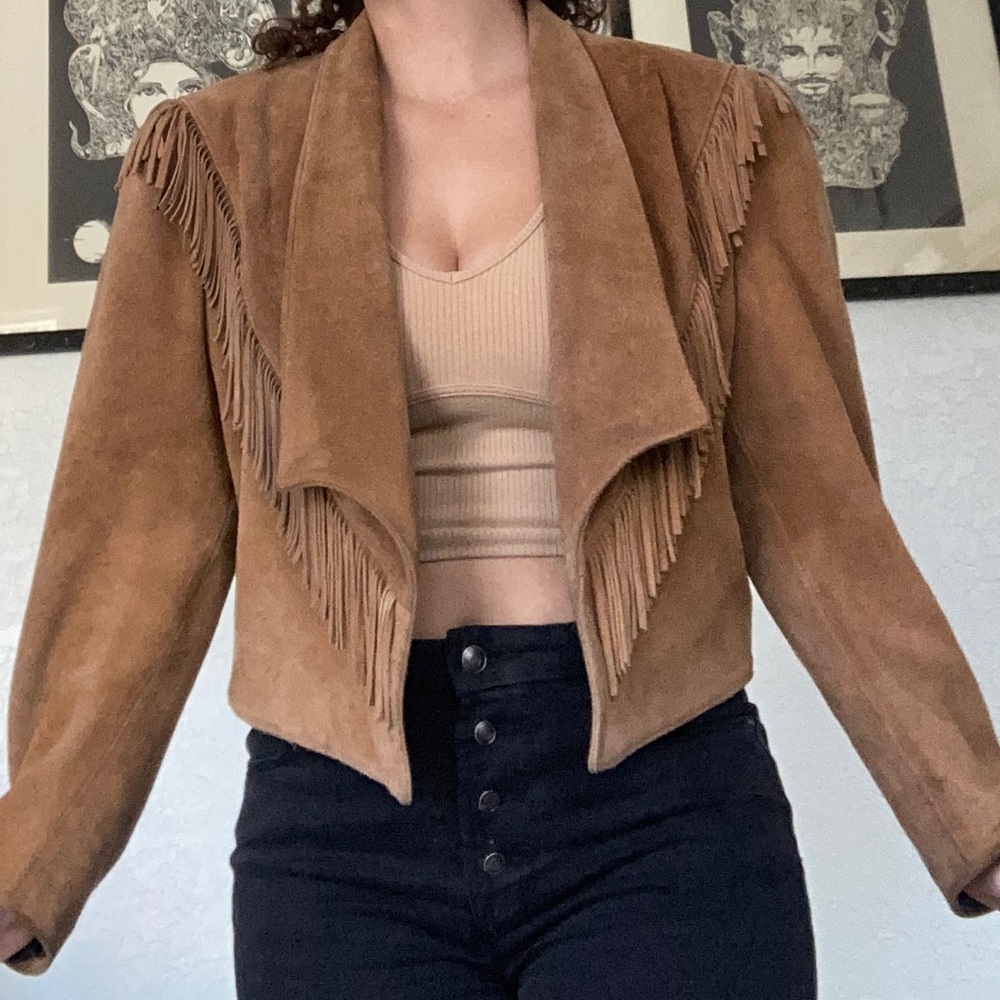 Leather Fringe Jacket
